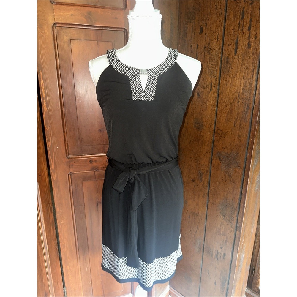 Womens White House Black Market XXS  Dress Metal Stud Embellished EUC!! Work